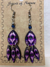 Cowgirl Kim Purple Aztec Dangle Earrings