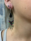 Cowgirl Kim Yavapai Dangle Earrings - Black & Purple