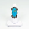 Vicki Orr Vintage Blue Gem Turquoise Sterling Silver Ring - Cowgirl Kim