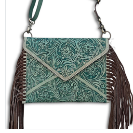 Metallic Turquoise Crossbody Bag