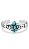 Montana Silversmith - Blue Sunflower Cuff Bracelet - Turquoise