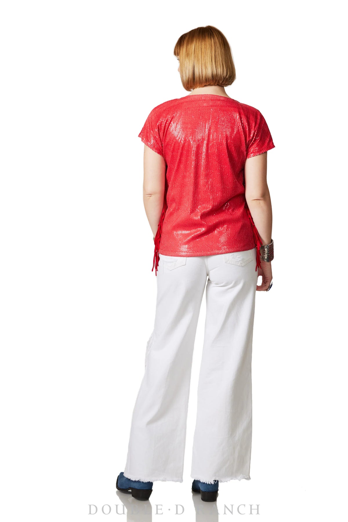 Double D Ranch - Horseshoe Heavens Top - Rocket Red