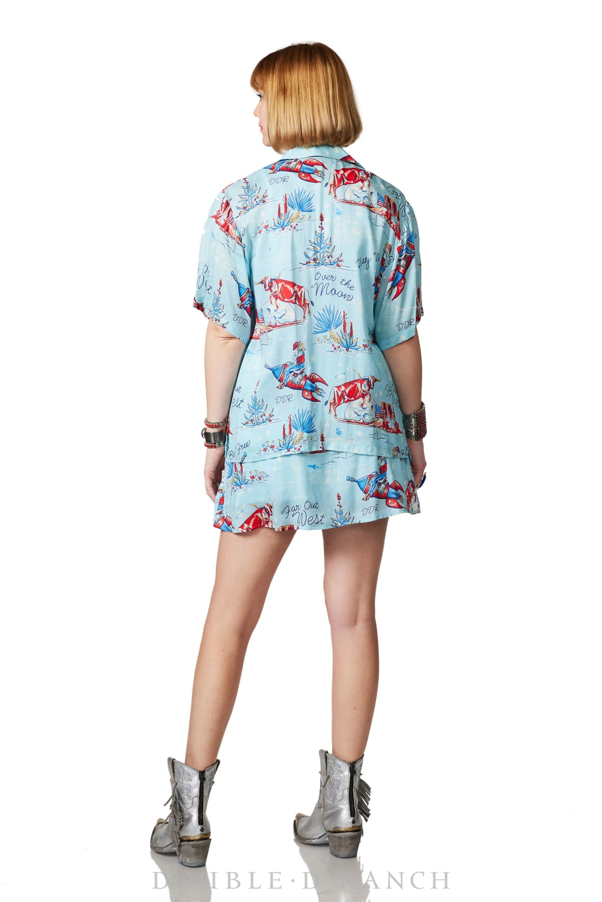 Double D Ranch - Over The Moon Camp Shirt - Print