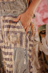Magnolia Pearl - Patchwork Frankie Overalls - Luna Stripe