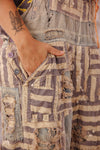 Magnolia Pearl - Patchwork Frankie Overalls - Luna Stripe