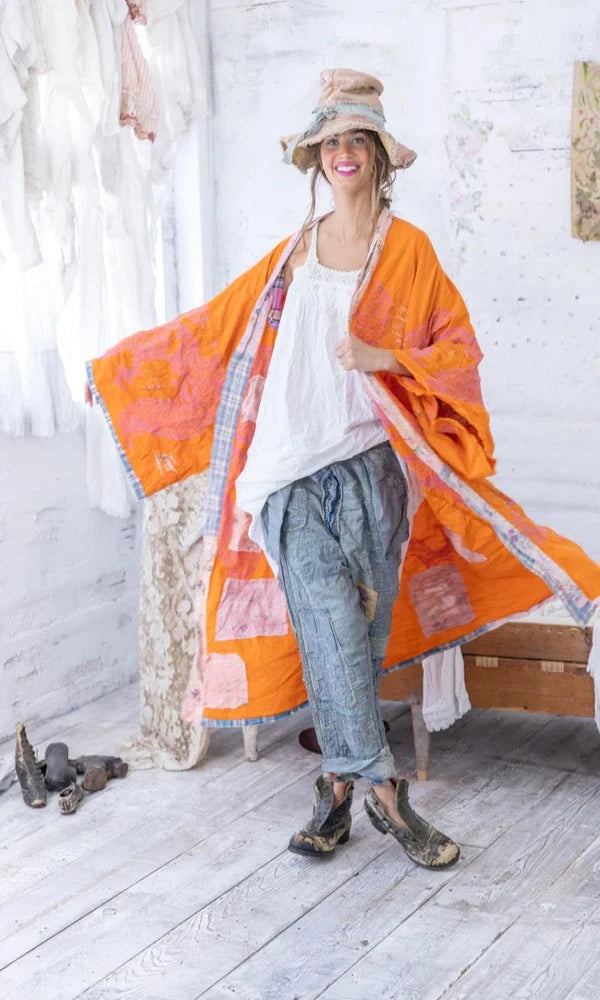 Magnolia Pearl - Jacket 809 - Dharma Dragon Embroidered Kimono - Marmalade