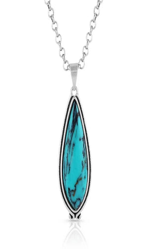 Montana Silversmith Oasis Waters Oval Necklace - Turquoise