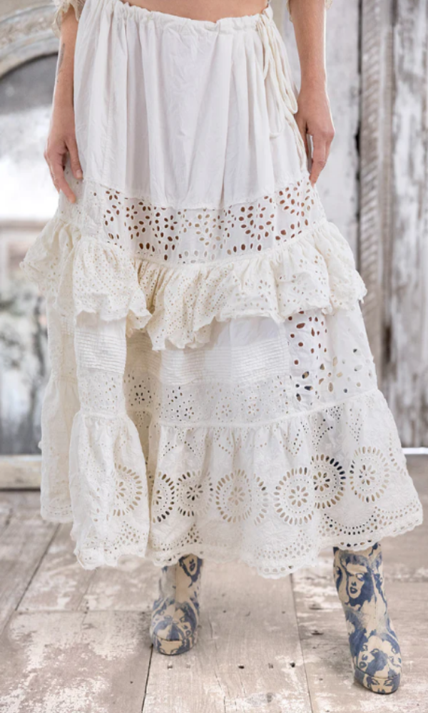 Magnolia Pearl Skirt 197 - Eyelet Pissaro Skirt - True