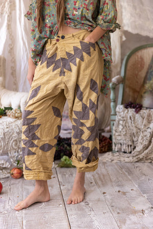 Magnolia  Pearl Pants 285 - Quiltwork Miner Pants - Marigold