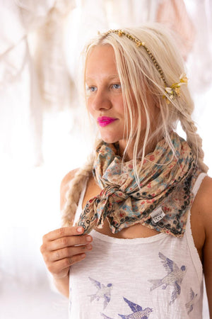 Magnolia Pearl Scarf 205 - Scallop Edge Scarf - Cassia