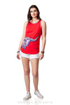 Double D Ranch - Moon-n-Cow Tank - Rocket Red