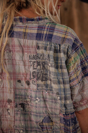Magnolia Pearl - YD Patchwork Perletta Shirt - Madras Rainbow