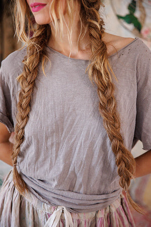 Magnolia Pearl - Boyfriend T - Moss Gray