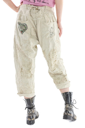 Magnolia Pearl Pants 461 - Embroidered Amour Miners Pants - Moonlight