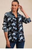 Frontier Chic Shirt - Cerulean Blue