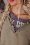 Magnolia Pearl -Fleece Riehl Henley - Aged