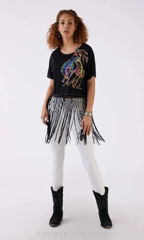 Double D Ranch - 8 Second Dance Top - Black