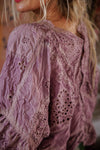 Magnolia Pearl - Eyelet Rosemary Blouse - Purple Boba