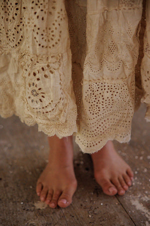 Magnolia Pearl - Eyelet Patchwork Pissarro Skirt - Swan