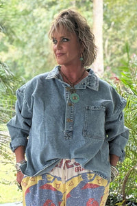 Jaded Gypsy Denim Dreams Top