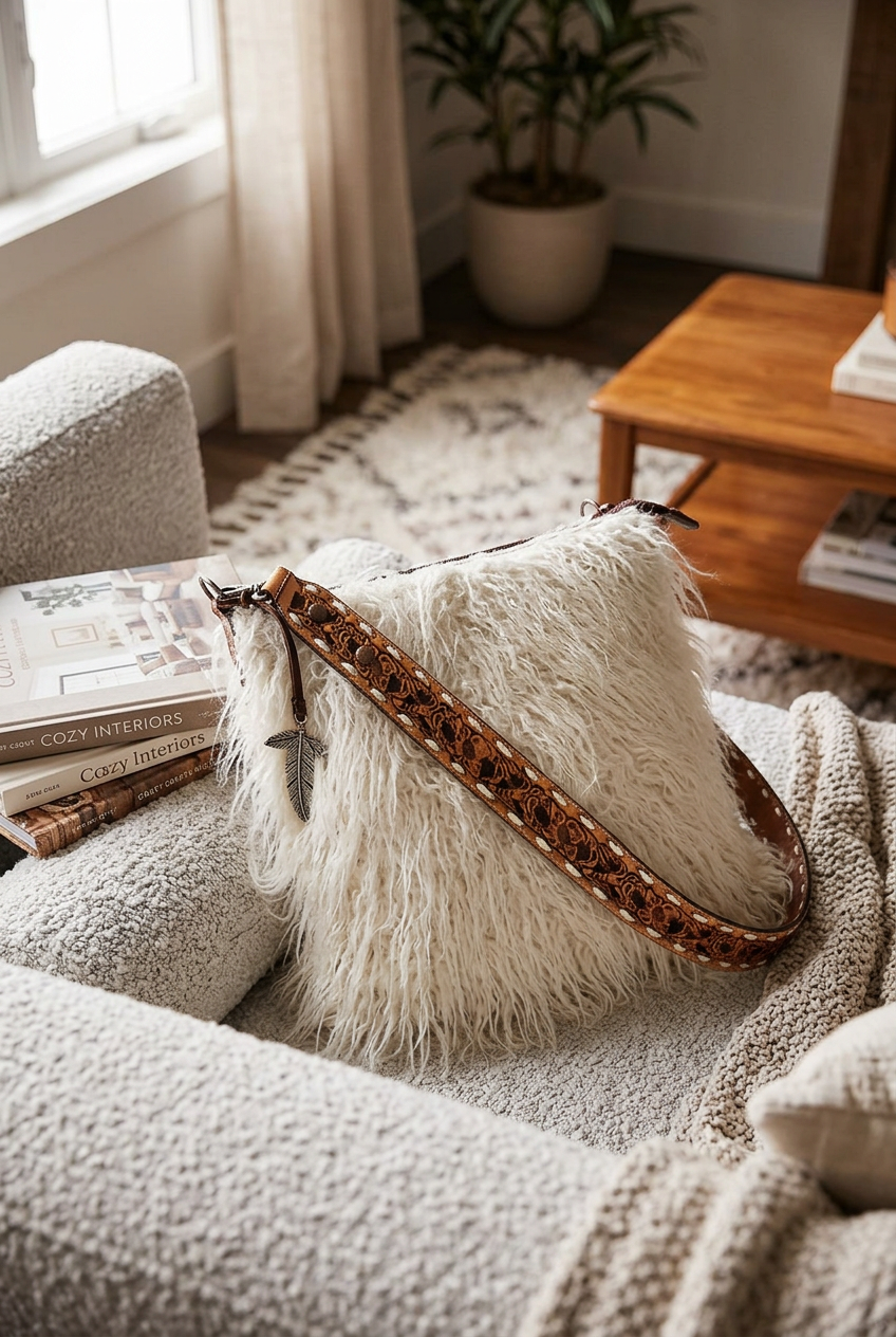 M&F Angora Messenger Tote Bag