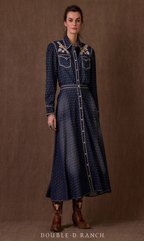 Double D Ranchwear - Sacking Cloth Blouse - Denim