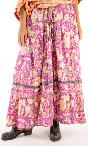 Magnolia Pearl Skirt 151 - Nepali Peasant Skirt - Wildberry