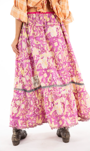 Magnolia Pearl Skirt 151 - Nepali Peasant Skirt - Wildberry