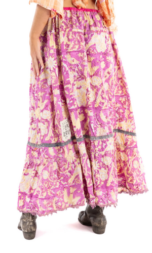Magnolia Pearl Skirt 151 - Nepali Peasant Skirt - Wildberry
