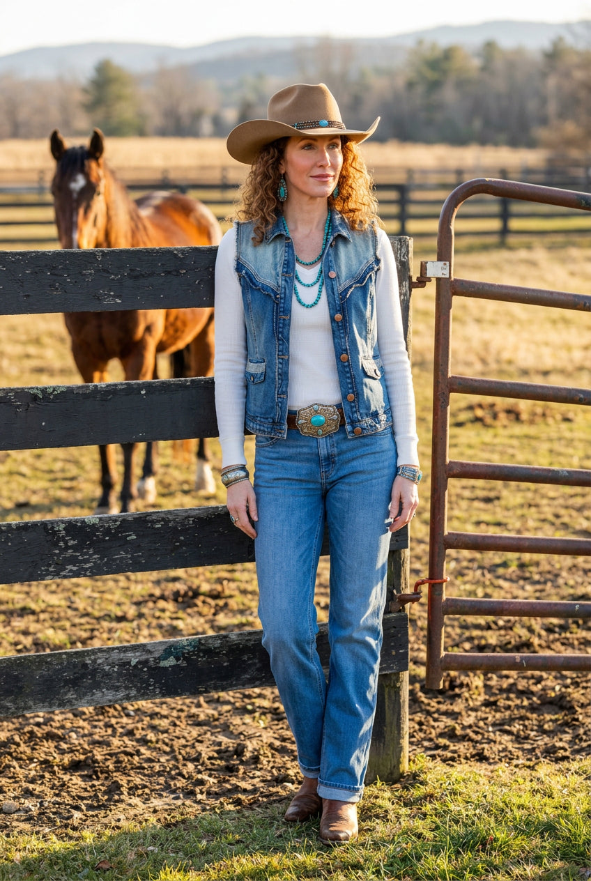 Tasha Polizzi - Jeni Vest - Washed Blue
