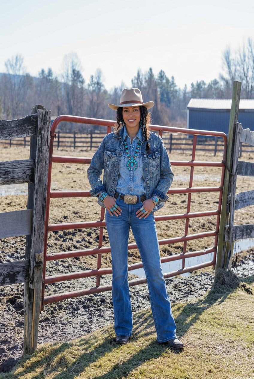 Tasha Polizzi - Michelle Jacket - Washed Blue
