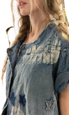 Magnolia Pearl Jacket 543 - Denim Star Appliqué Kimi Coat - Washed Indigo