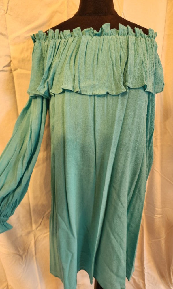 Vintage Collection - Turquoise Blooming Top - MEDIUM ONLY