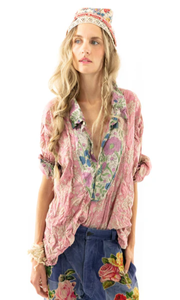 Magnolia  Pearl - Top1144 - Blockprint Tora Shirt - Pere