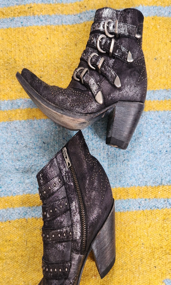 Old Gringo - Studded Roxy Ankle Boot - Black - Cowgirl Kim