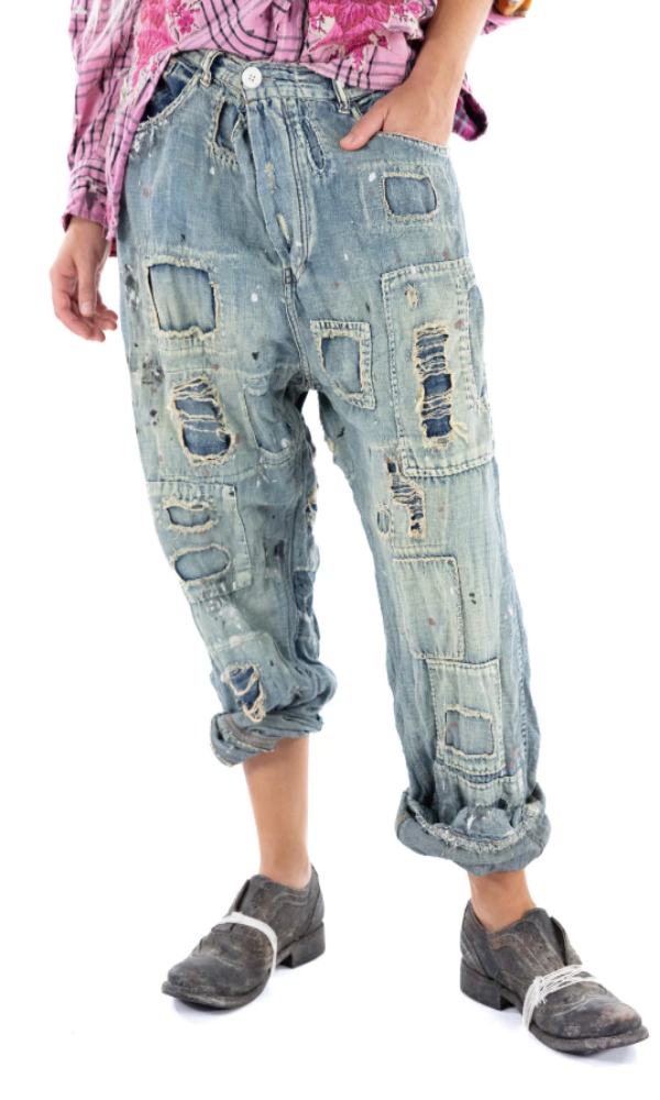 Magnolia Pearl Pants 465 - Cotton Linen Miners Denims - Indigo