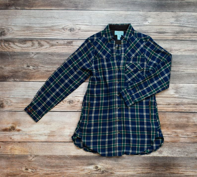 Tasha Polizzi Highland Shirt - Dark Blue - SMALL ONLY