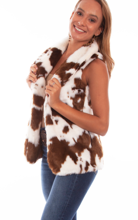 Honey Creek by Scully Faux Fur Calf Vest - Cowgirl Kim