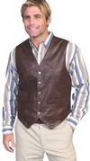 Scully Men's Brown Soft Touch Lamb Vest