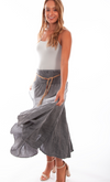 Scully Gathered Maxi Skirt - Charcoal