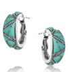 Montana Silversmith Turquoise Wedge Hoop Earrings - In Stock