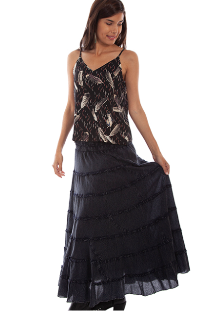Scully Black Panel Skirt - Cowgirl Kim