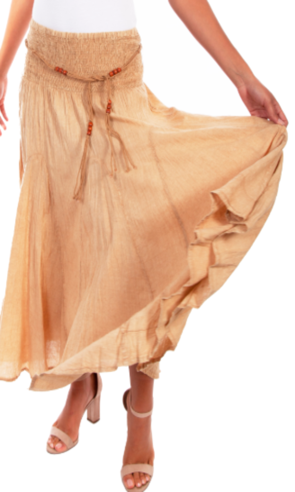 Scully Gathered Maxi Skirt - Khaki