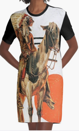 Cowgirl Kim Indian and His Horse Tee Dress - Large Only