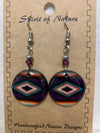 Cowgirl Kim Round Navajo Dangle Earrings - Purple