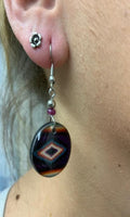 Cowgirl Kim Round Navajo Dangle Earrings - Purple