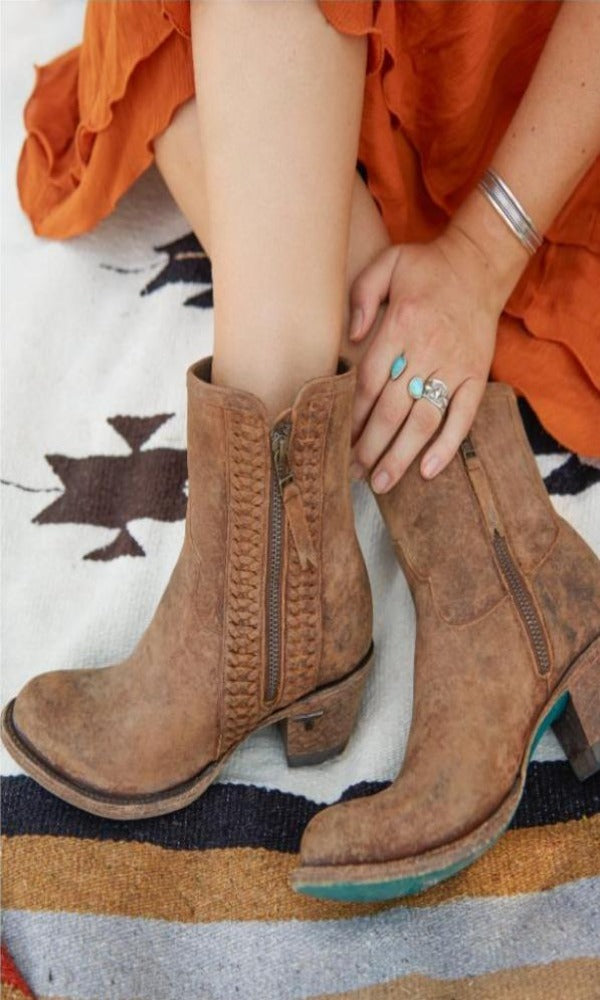 Lane Women's Layten Bootie~ Burnt Carmel #LB0448A - Cowgirl Kim