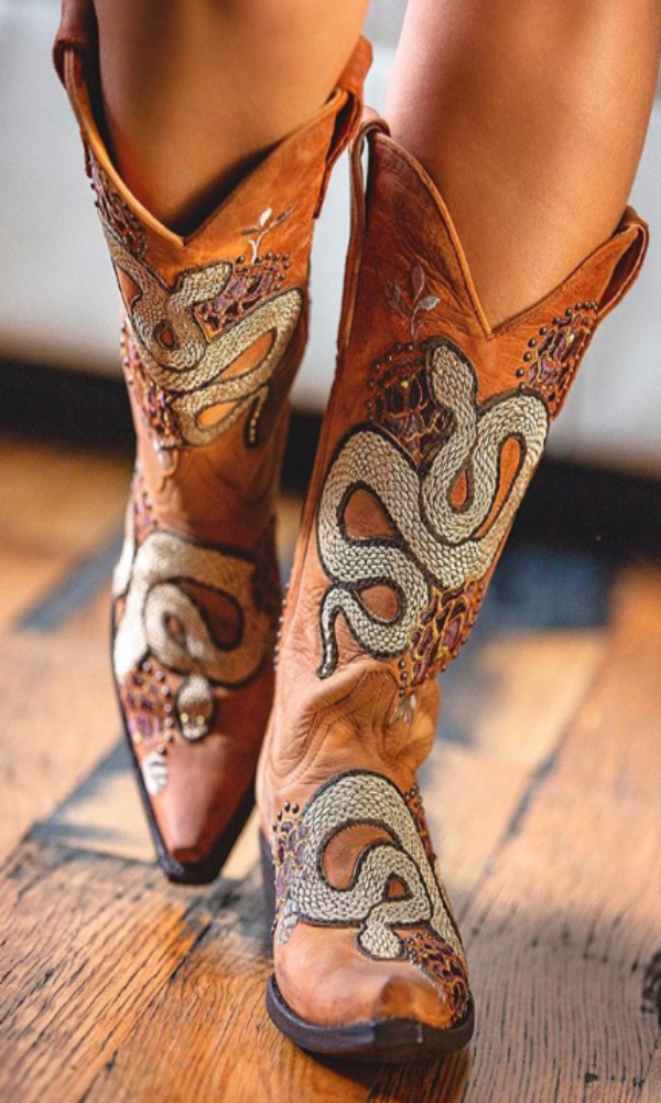 Old Gringo Currie Snake Boots~ Brass - Cowgirl Kim