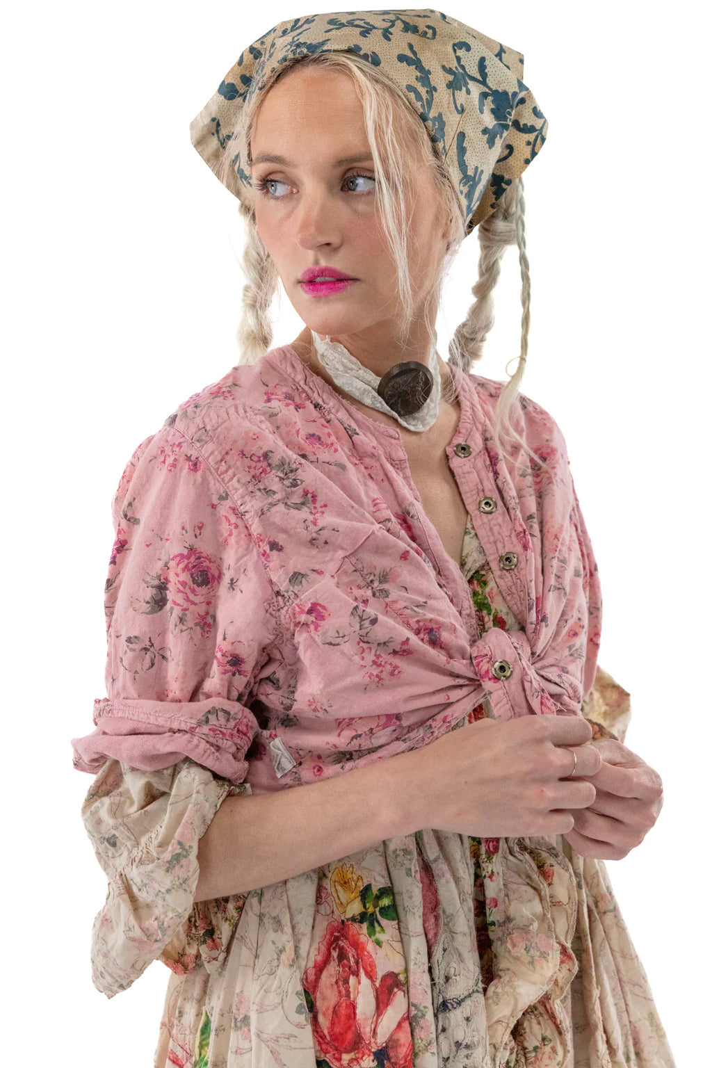 Magnolia Pearl Jacket 712 - Floral Odetta Cropped Jacket - Aneetha Rose