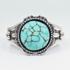 Vicki Orr Vintage Carico Lake Turquoise Sterling Silver Cuff - Cowgirl Kim